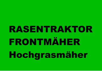 RASENTRAKTOR FRONTMÄHER Hochgrasmäher