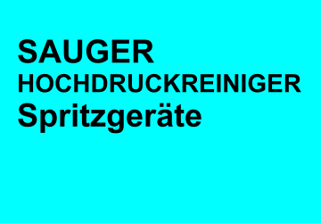 SAUGER HOCHDRUCKREINIGER Spritzgeräte