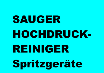 SAUGER HOCHDRUCK- REINIGER Spritzgeräte