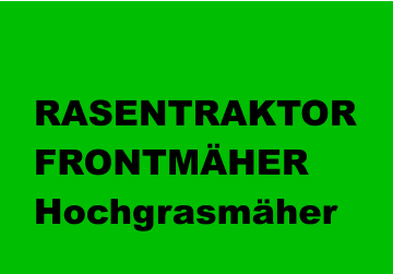 RASENTRAKTOR FRONTMÄHER Hochgrasmäher