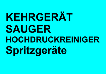 KEHRGERÄT SAUGER HOCHDRUCKREINIGER Spritzgeräte