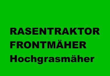 RASENTRAKTOR FRONTMÄHER Hochgrasmäher